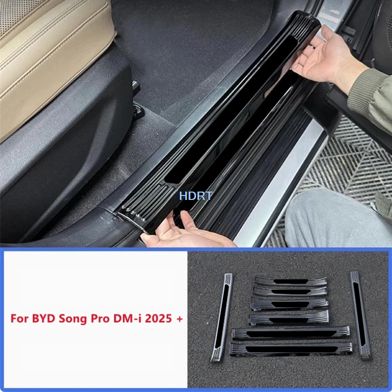 

For BYD Song Pro DM-i 2025 + Car Styling Accessories Door Sill Threshold Scuff Welcome Pedal Rear Trunk Guard Tail Boot Plate