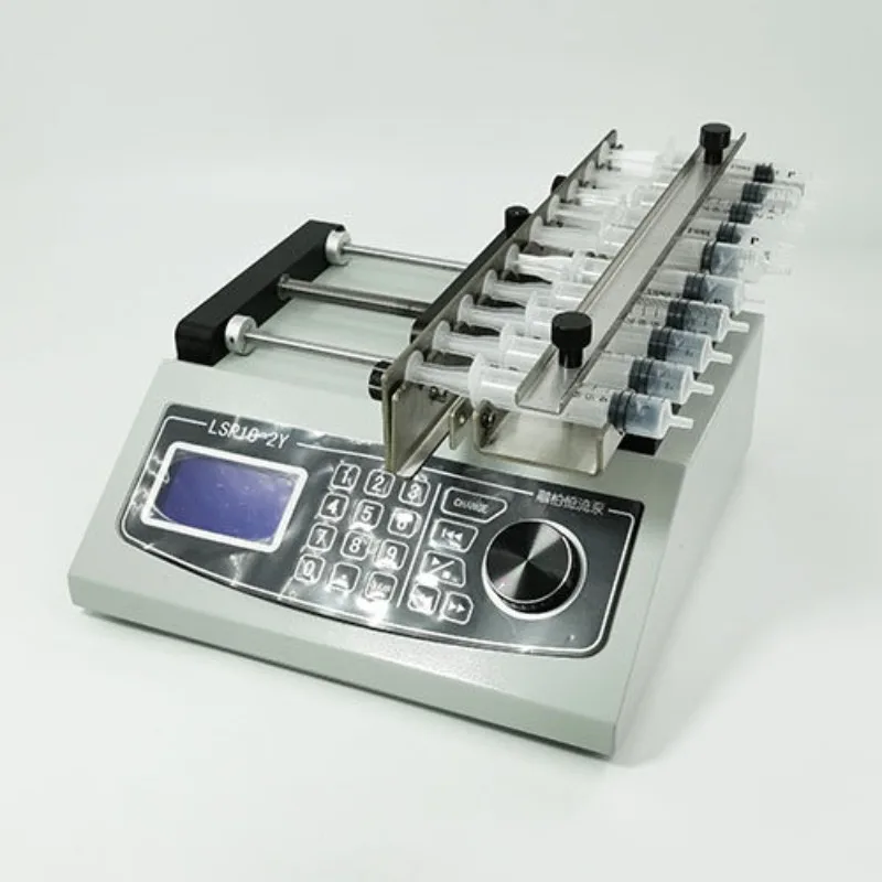 Experimental syringe pump multi-channel micro-flow independent control injector