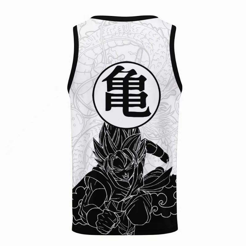 Dragon Ball Z Dragon Ball Wukong Reversible Printing Vest Tortoise Fairy Flow Tortoise Logo Summer Anime Loose Soccer Jersey