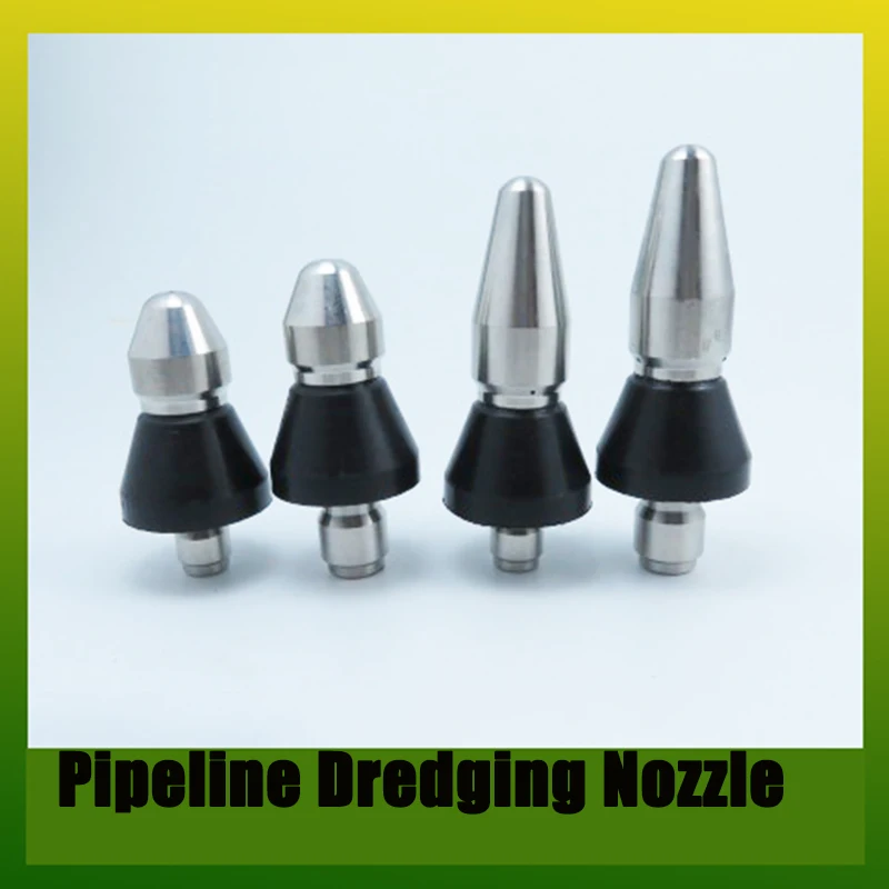 Bullet Head Pipe Drain Cleaning Pipe Dredging Cleaning Nozzle 1/4\'\'3/8\'\' Quick Sewer High-pressure Nozzle Drain Cleaning Tool