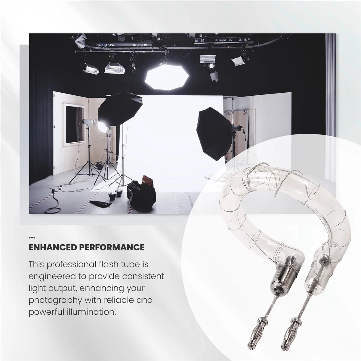 أنبوب فلاش احترافي ABYC 400Ws لـ Godox SK400/SK400/SP400/DP400/300D/400D/GS400/Q5300/05400/TC400 Flash