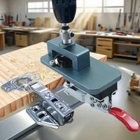 Juego de plantilla de perforación de bisagra oculta de 35mm, guía de agujero de bisagra de puerta de gabinete, localizador de perforadora para herramientas de proyectos de bricolaje