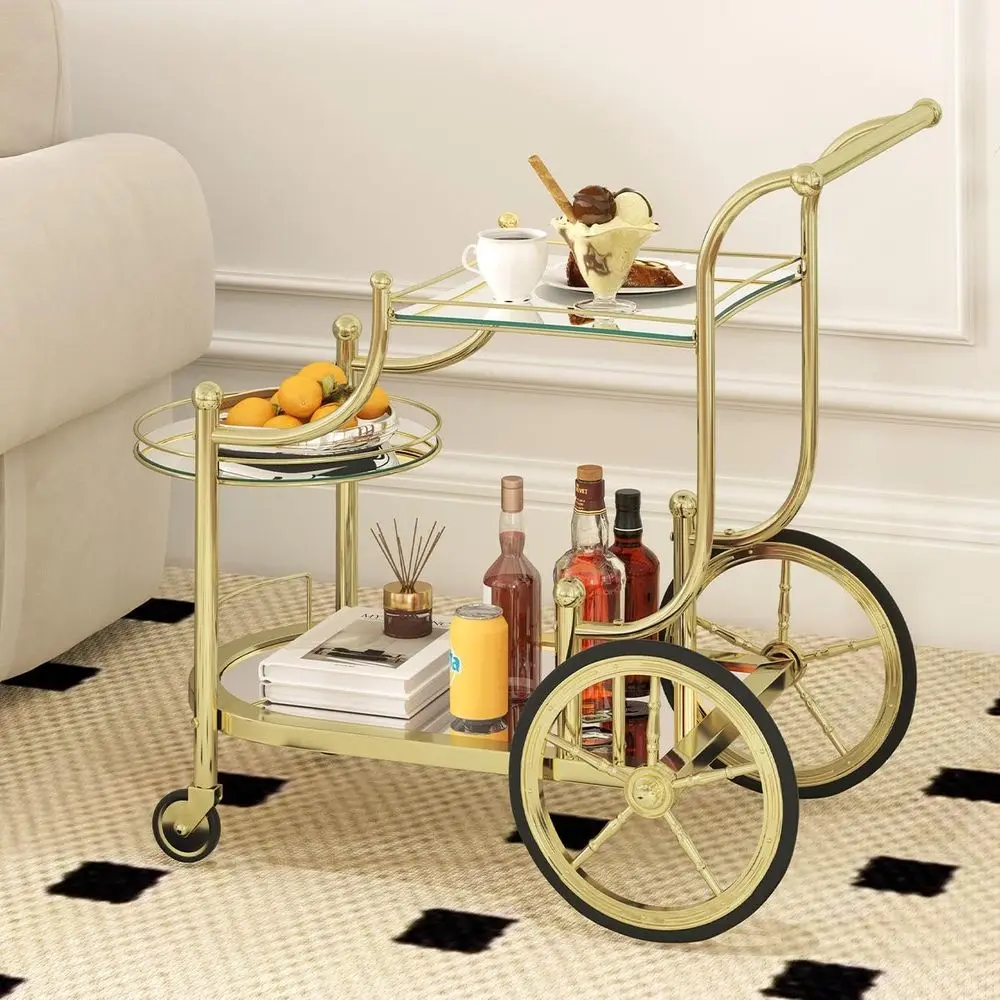 Gold Bar Cart With …
