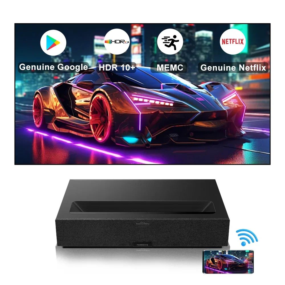 Theater Premium T2 High Brightness 2200ISO Lumens Triple Color Laser Projector Ultra Short Throw 4k Proyector
