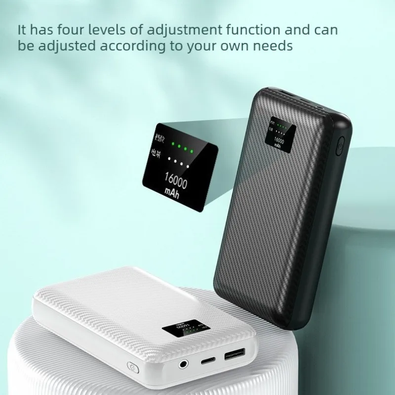16000mAh Power Bank DC 7.4V Output 4 Level Adjustment Digital Display Portable Charger for Heating Vest Heating Clothes