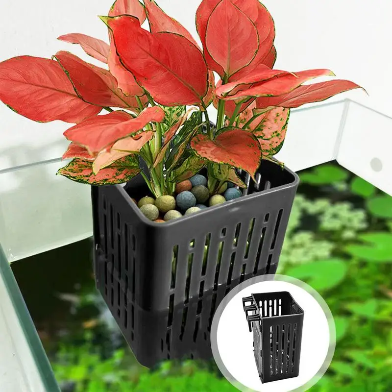 Aquarium Plant Holder 2pcs/set Aquatic Plant Pot For Fish Tank Aquarium Planter Cups Aquaponic Plant Cultivation For Water Fern