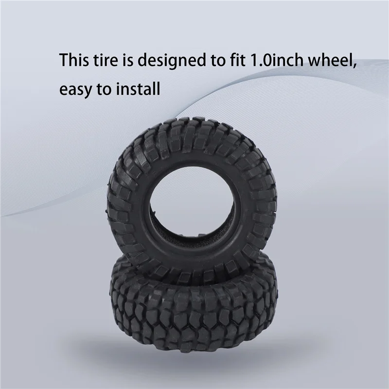 Kwalitatief! 4 Stuks 48 Mm 1.0 Zachte Rubberen Wiel Banden Band Voor 1/24 Rc Crawler Auto Axiale SCX24 90081 AXI00002 Upgrade Onderdelen