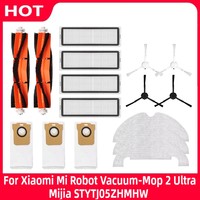 For Xiaomi Mi Robot Vacuum-Mop 2 Ultra Cleaner Parts Main Side Brush Hepa Filter Mop Rag Dust Bags STYTJ05ZHMHW Accessories