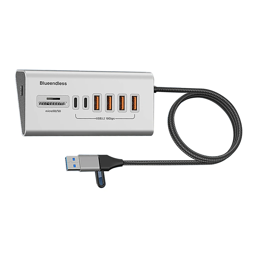 

USB HUB 3.2 Multi 8 Ports Docking Station with SD/TF Card Reader for Macbook Pro Air Computer PC Laptop Accessories