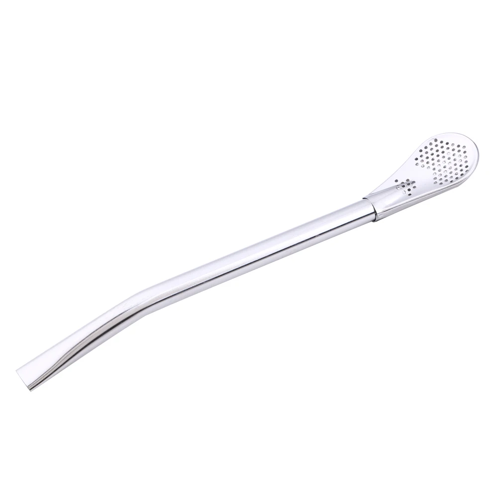Drinking Straw Filter Handmade Stainless Steel Drinking Straw Spoon Tea Filter Grass Matte Tea Straws Bulb Pumpkin Reusable Tea