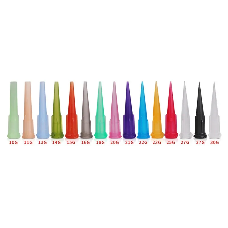 1000 Pack 13G Blue TT All-Plastic Slanted Dispensing Needles