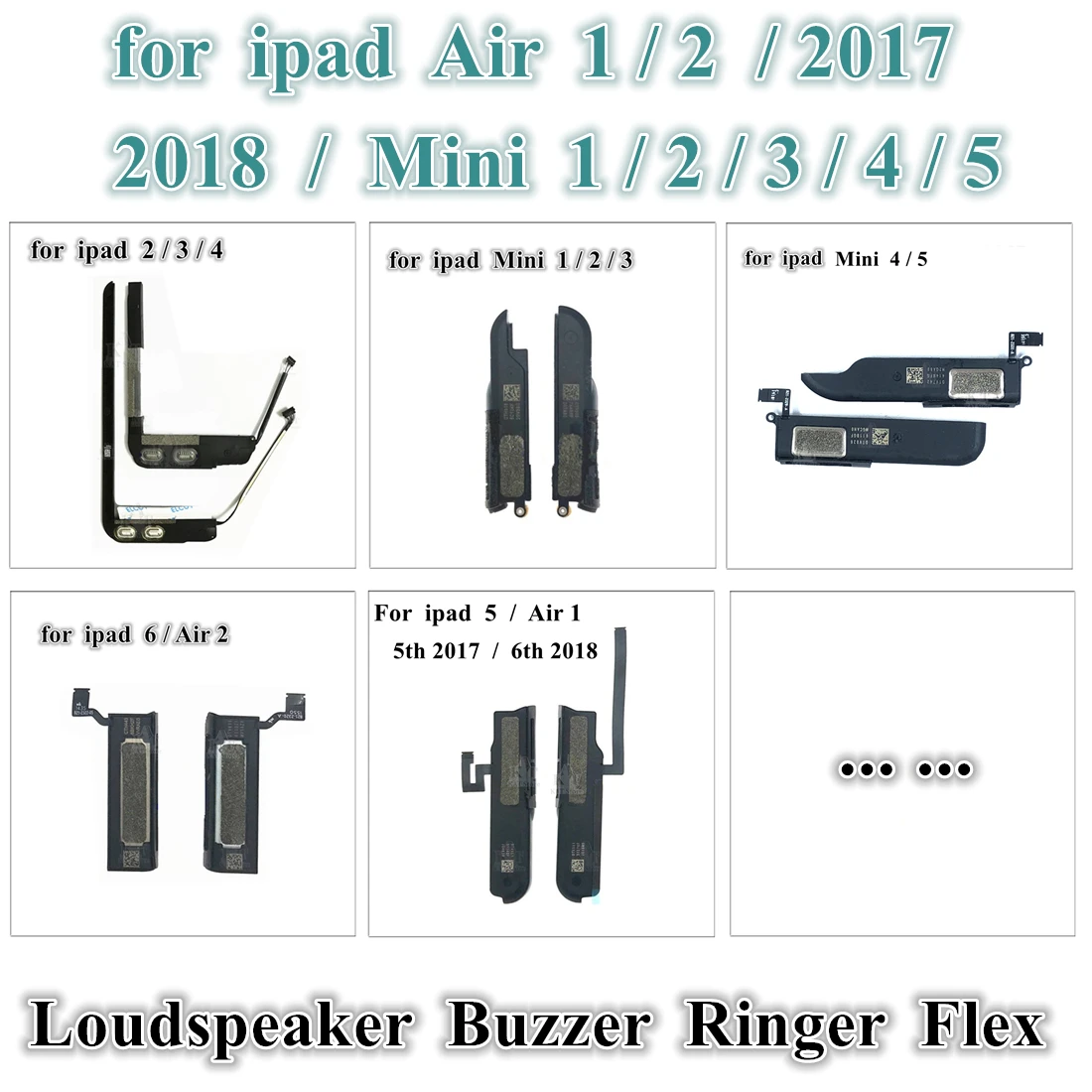 1Pcs For Ipad Air Mini 1 2 3 4 5 7.9 9.7 Inch 2017 6 2018 Loud Speaker Buzzer Ringer Loudspeaker Flex Cable Replacement Parts