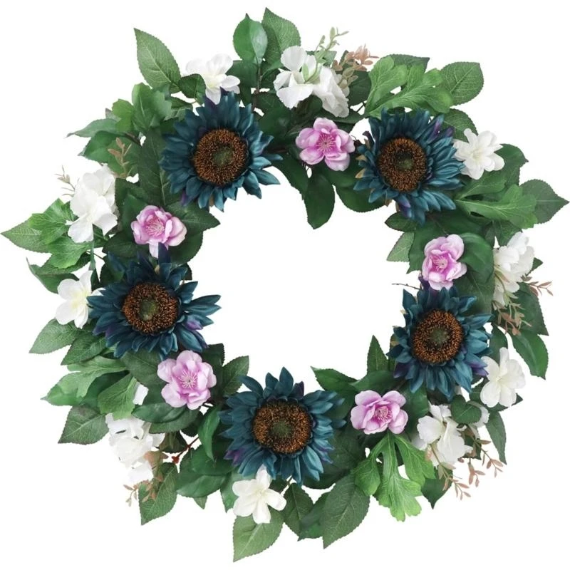 

Realistic Flower Wreath for Front Door Spring Wreath Decoration for Wedding 15UB