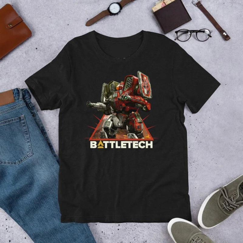 

Mechwarrior MWO 0421 Mech Combat Video game Gift t shirt for RPG Fan Battletech Graphic clothes Short sleeve All size tops S-6XL