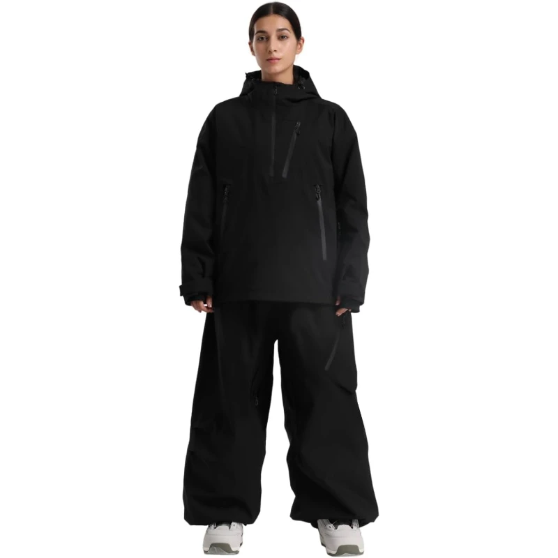 

GSOU SNOW Women's Ski Jacket and Pants Set Snowsuit Baggy Snowboard Jacket Snow Pants Coat Waterproof Windproof Hooded
