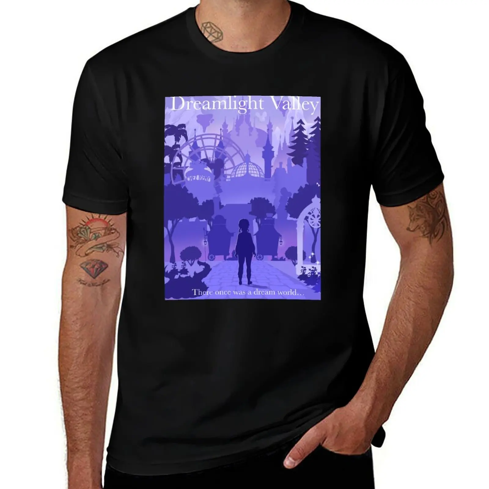 

Dream Light Valley Landscape - purple T-Shirt cotton t shirt man man t shirts cotton T-Shirt