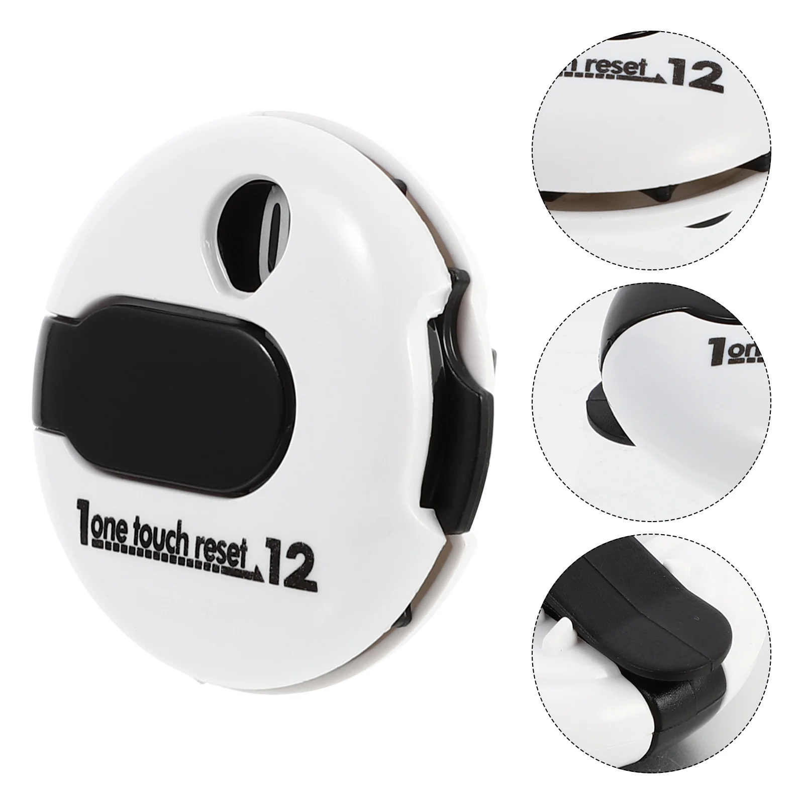 قبعة جولف صغيرة محمولة بمشبك عداد النتيجة، تصميم عملي من البلاستيك الفاخر، عداد النقر الأبيض #4