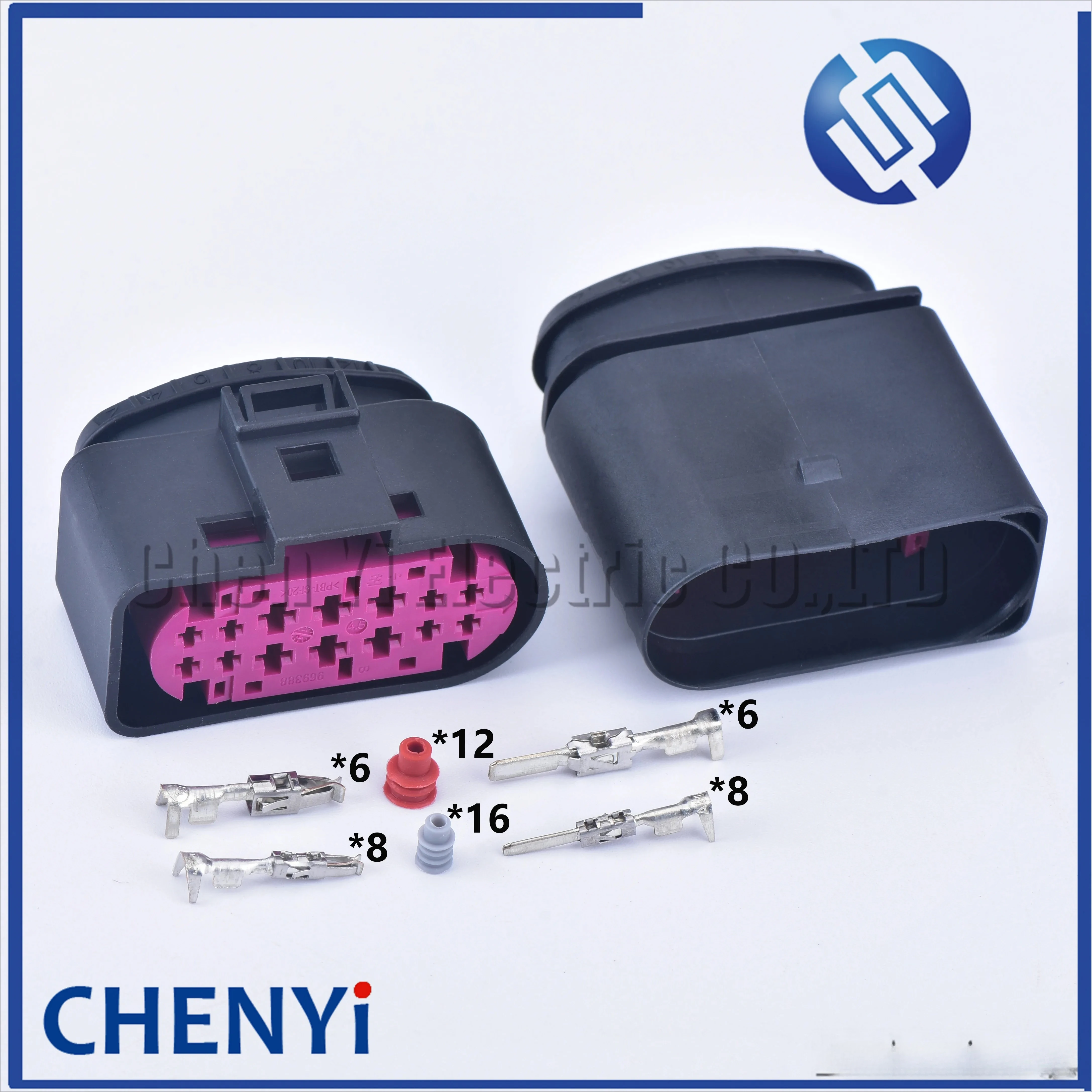 Conector do plugue da lâmpada do farol do carro, Soquete automotivo, Conector impermeável, 1J0973737 1J0973837 1J0 973 737, 14 Pin