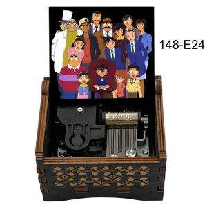Detective Conan Wooden Music Box Tema principal de 18 Nota Operada a mano/movimiento de lindas Regalos de cumpleaños de amigos para niños lindos 8 Mejor detective de ventas Conan Keychain - №1