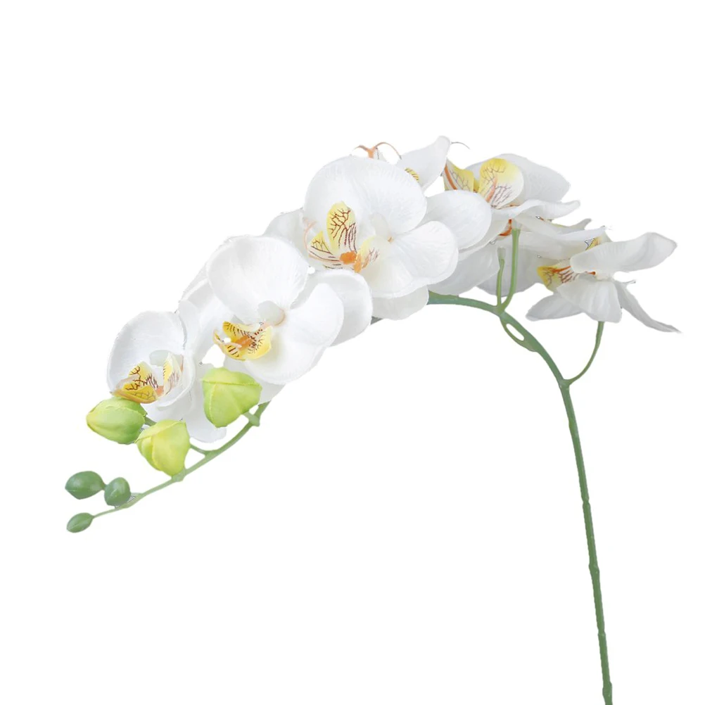 

2pcs Artificial chid Flowers Lifelike Phalaenopsis Wedding Decoration Home Party Table Arrangement FakeFlowers