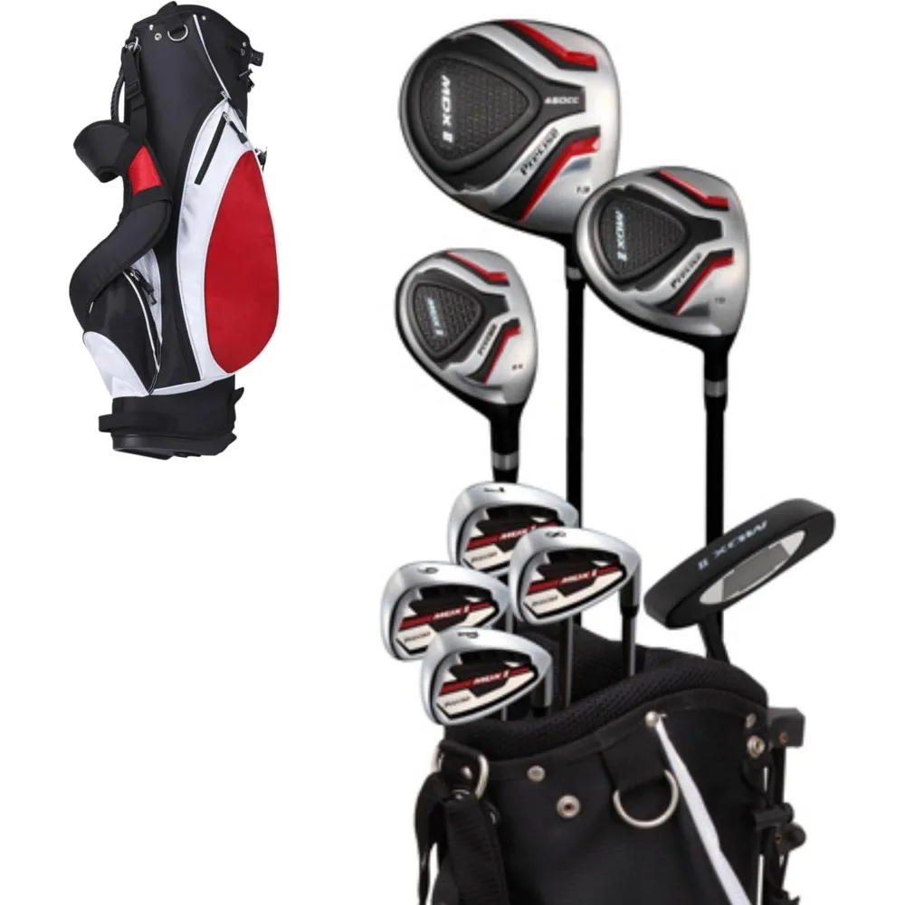 Complete Teen Golf Club Set for Ages 13–16 – Includes Titanium Driver, Stainless Steel Hybrid, 7–PW Irons, Putter