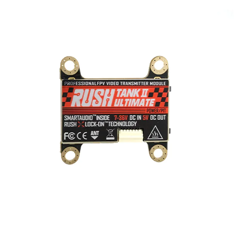 RUSHFPV RUSH Tank II Ultimate VTX 5.8G 48CH RaceBand Pitmode 25mW 200mW 500mW 800mW Adjustable FPV VTX 2-8S for RC Racing Drone