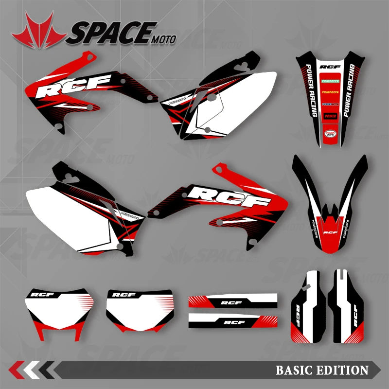 

SPACE MOTO For HONDA 05-07 08-18 CRF450X Graphics Background Decals Stickers Motorcycle