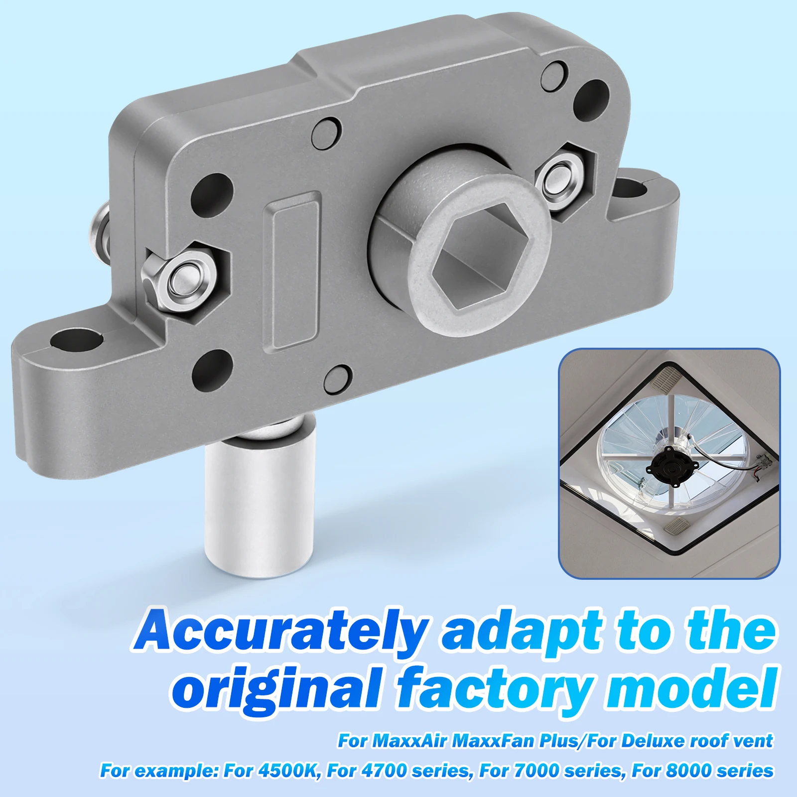 

RV Roof Vent Operator Mechanism Replacement Part Sturdy Aluminum Alloy for Plus/Deluxe & 4500K/4700/7000/8000 Series Easy Instal