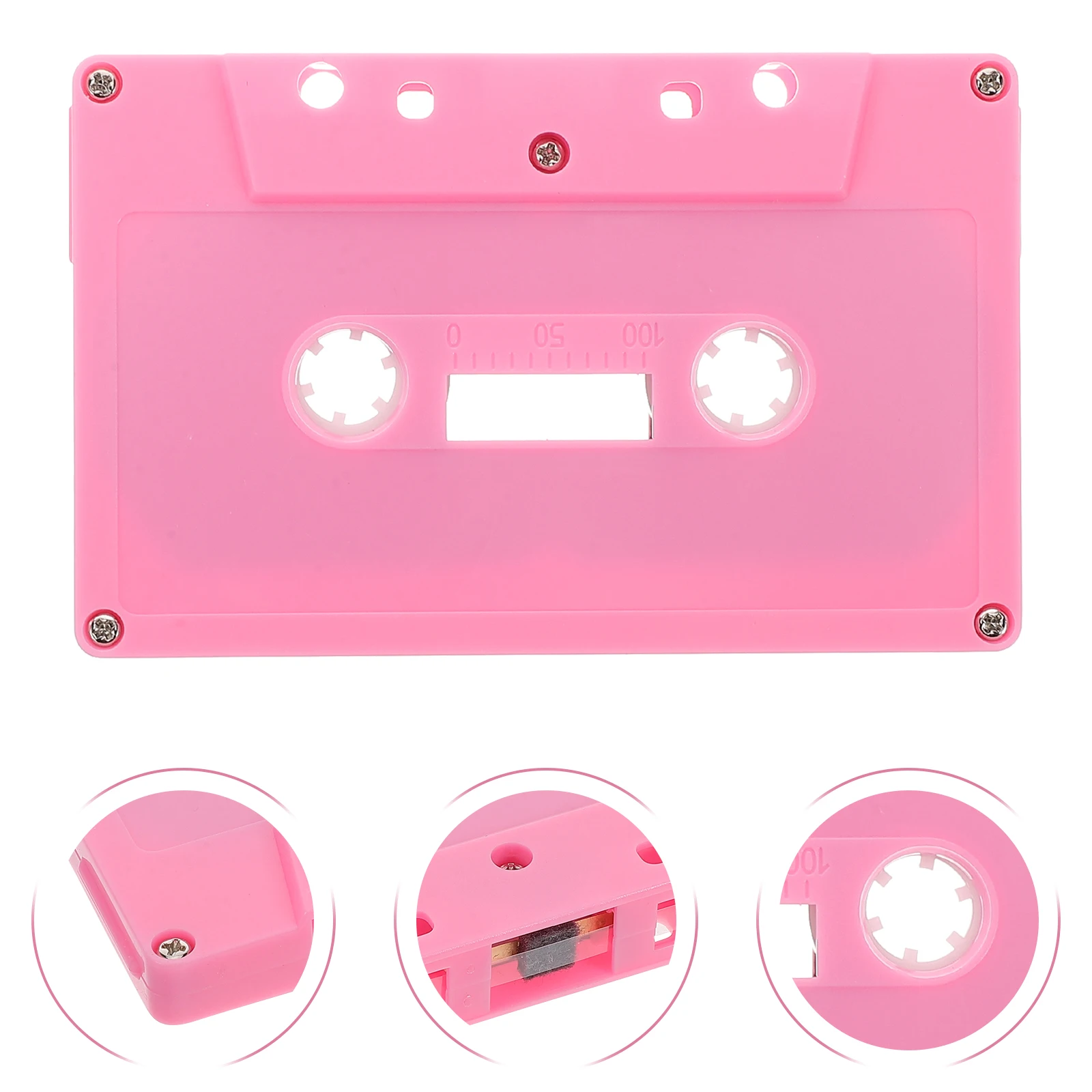

2 Pcs Retro Tape Cassette Blank Audio Tapes Decor Cassettes Vintage Color Empty