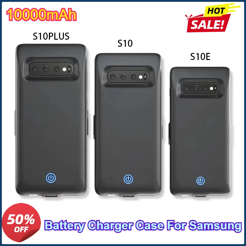 

10000mAh Fast Charger For Samsung Galaxy Battery Charger Case Externa S10 S10e S10 Plus Power Bank Charging Case Back Clip