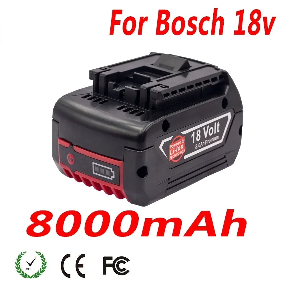 Bosch 18V lithium-ion battery 8.0Ah compatible with BAT609 610 618619, suitable for Bosch power tool battery backup power supply