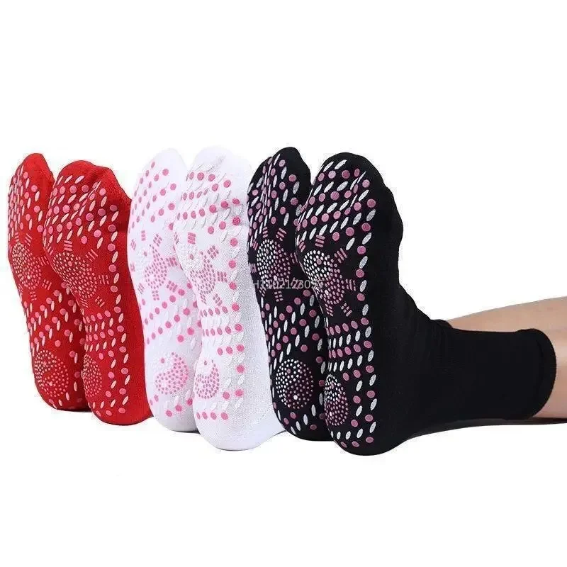 1 Pair Relieve Tired Socks Warm Non-slip Dots Self Heating Therapy Ankle Pain Relief Sock Winter Ski Fitness Thermal Sport Socks