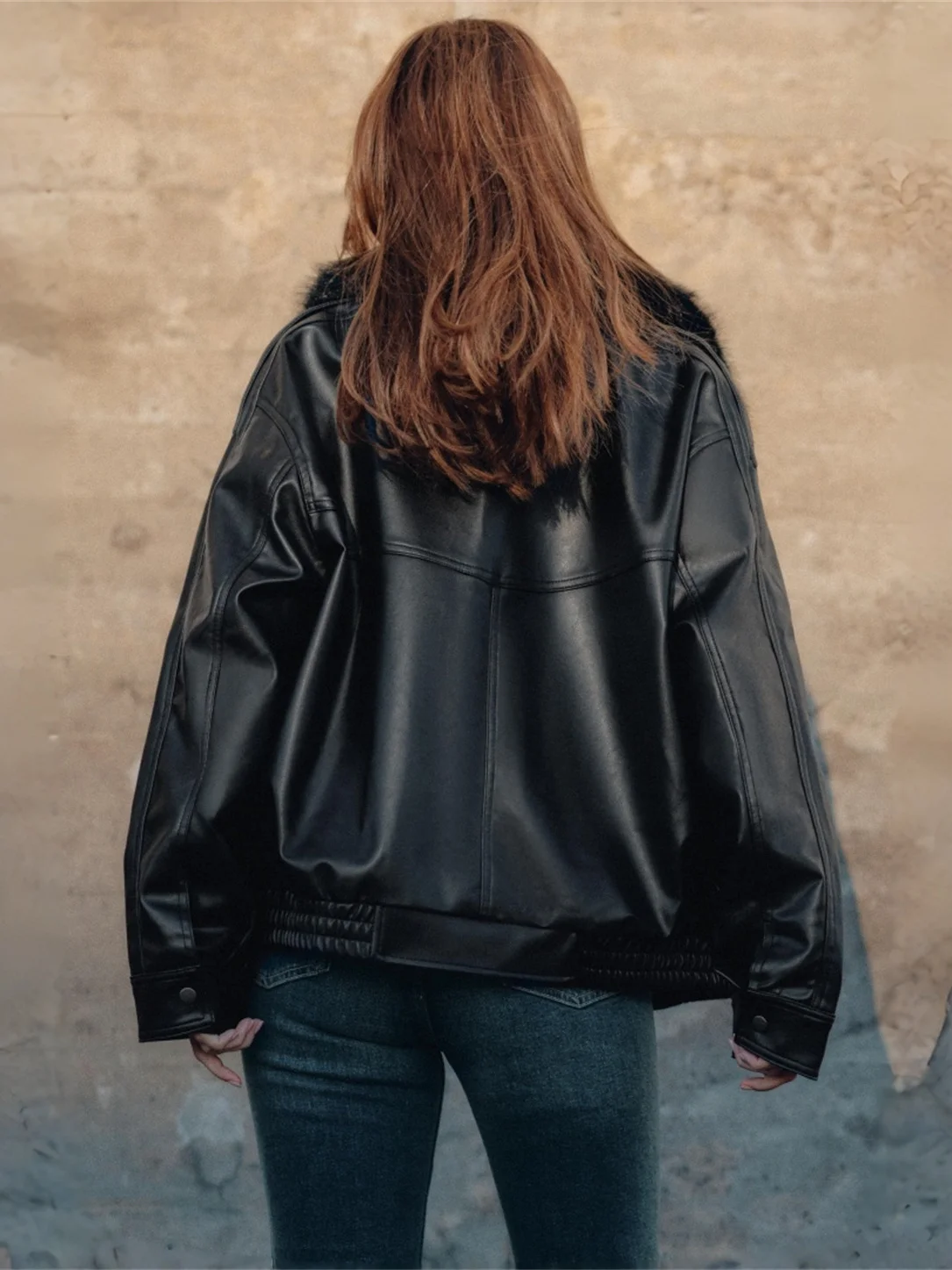 Faionable انفصال الفراء الاصطناعي طوق Jaet المرأة قسط يشعر ملابس خارجية الخريف الشتاء جديد Sle 43478 #3