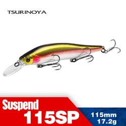 TSURINOYA 115mm 17.2g 115SP Suspending Minnow Fishing Lure Weight System AURORA Long Casting Pike Jerkbait Hard Baits