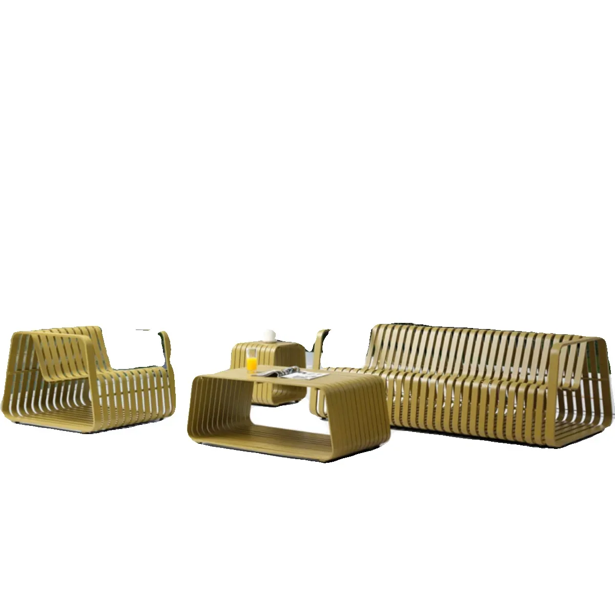 Outdoor sofa courtyard design Sales department View sofa Hotel courtyard garden Aluminum alloy rainproof