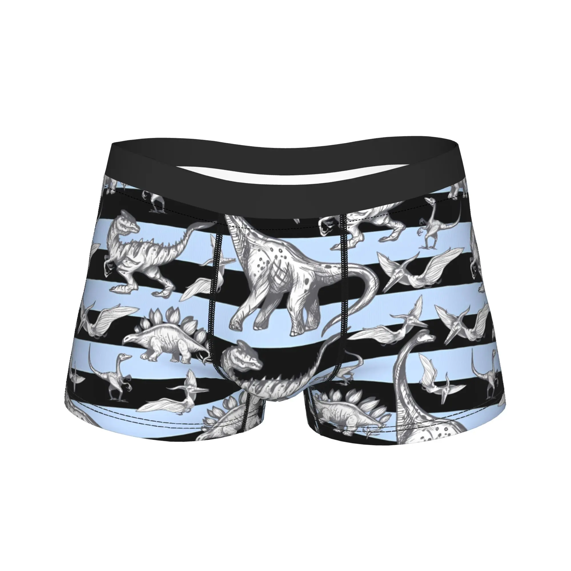 Dinosaur footprint Cartoon Animal Underwear  Comfortable Panties Design Boxer Brief For Males 3D Pouch Oversize Trunk