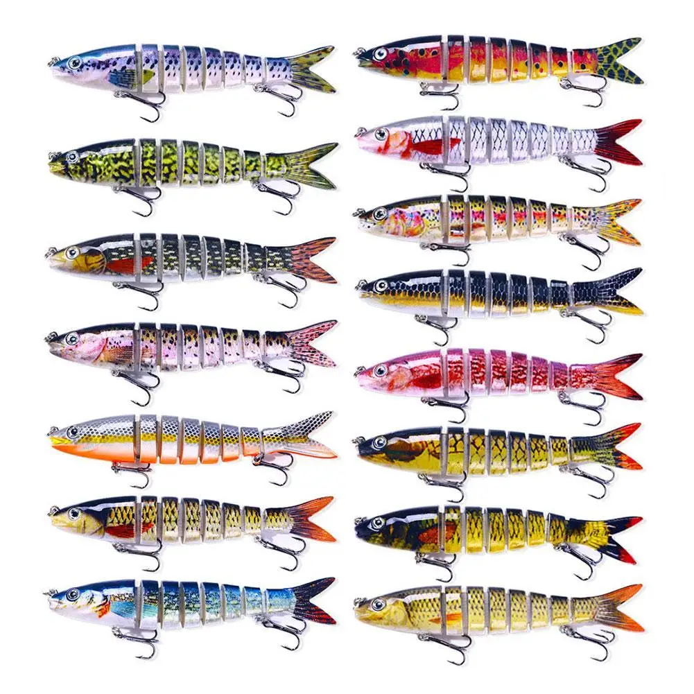 10cm Pike Wobblers For Fishing Artificial Bait Hard Multi Jointed Swimbait Crankbait Lifelike Fishing Lure Tackle Multi Jointed