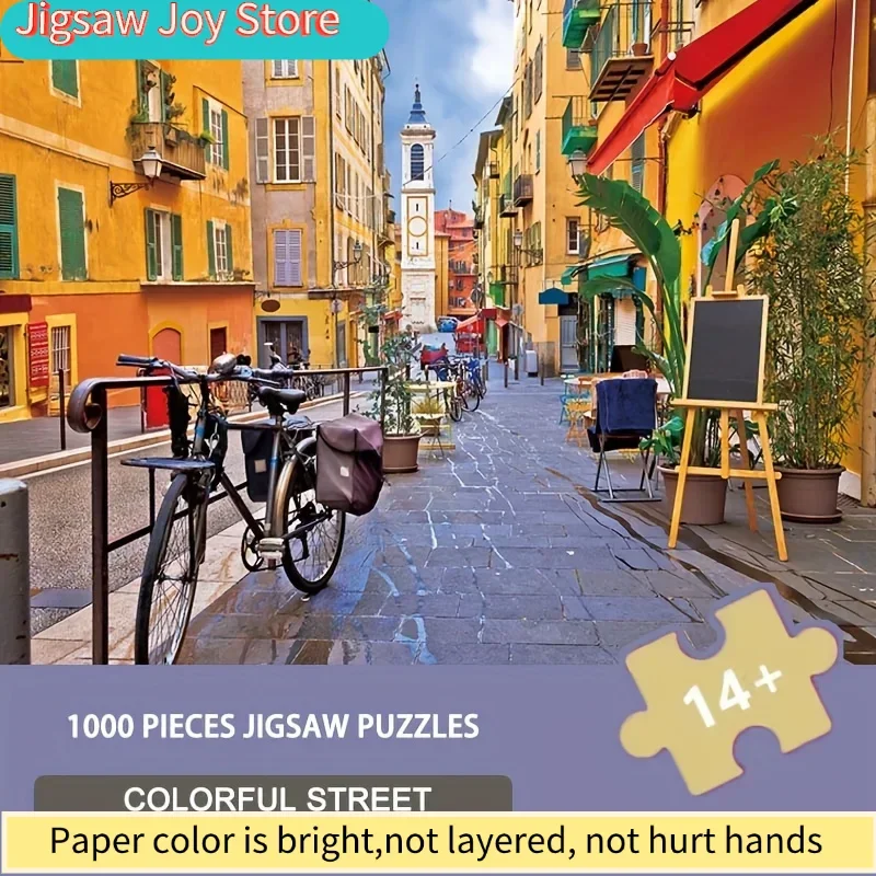 

Набор из 1000 цветных пазлов «Городской пейзаж» 68,5x49 см, в стиле Mid-Century Modern, для любителей путешествий, подарок