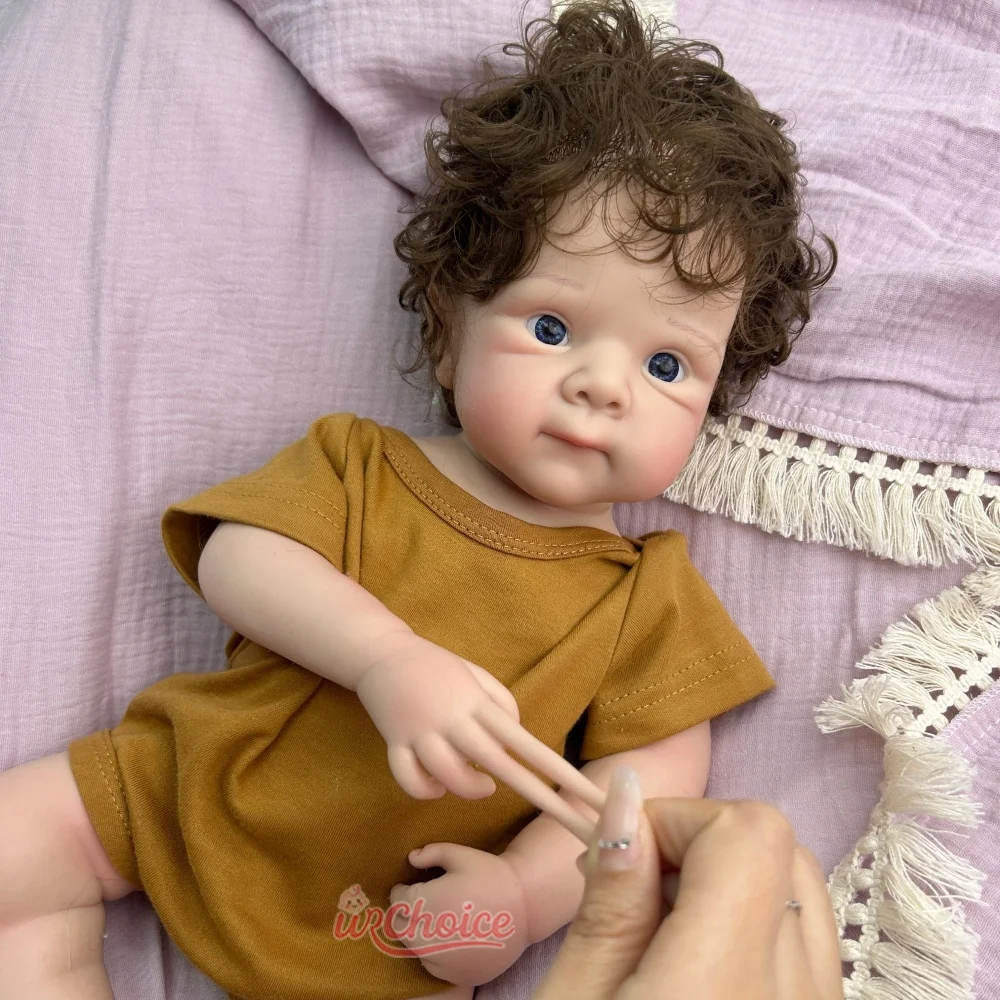 20inch Silicone Reborn Girl Bettie with Rooted Hair Flexible Poseable Lifelike Waterproof Doll for Emotional Support Elderly