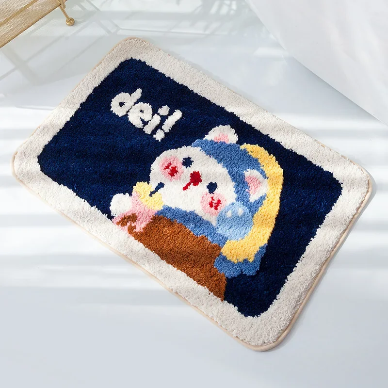 

Living Room Carpet Home Decoration Soft and Comfortable Fluffy Fashionable Cute Bedroom Rug Breathable Anti Slip Bathroom Mat