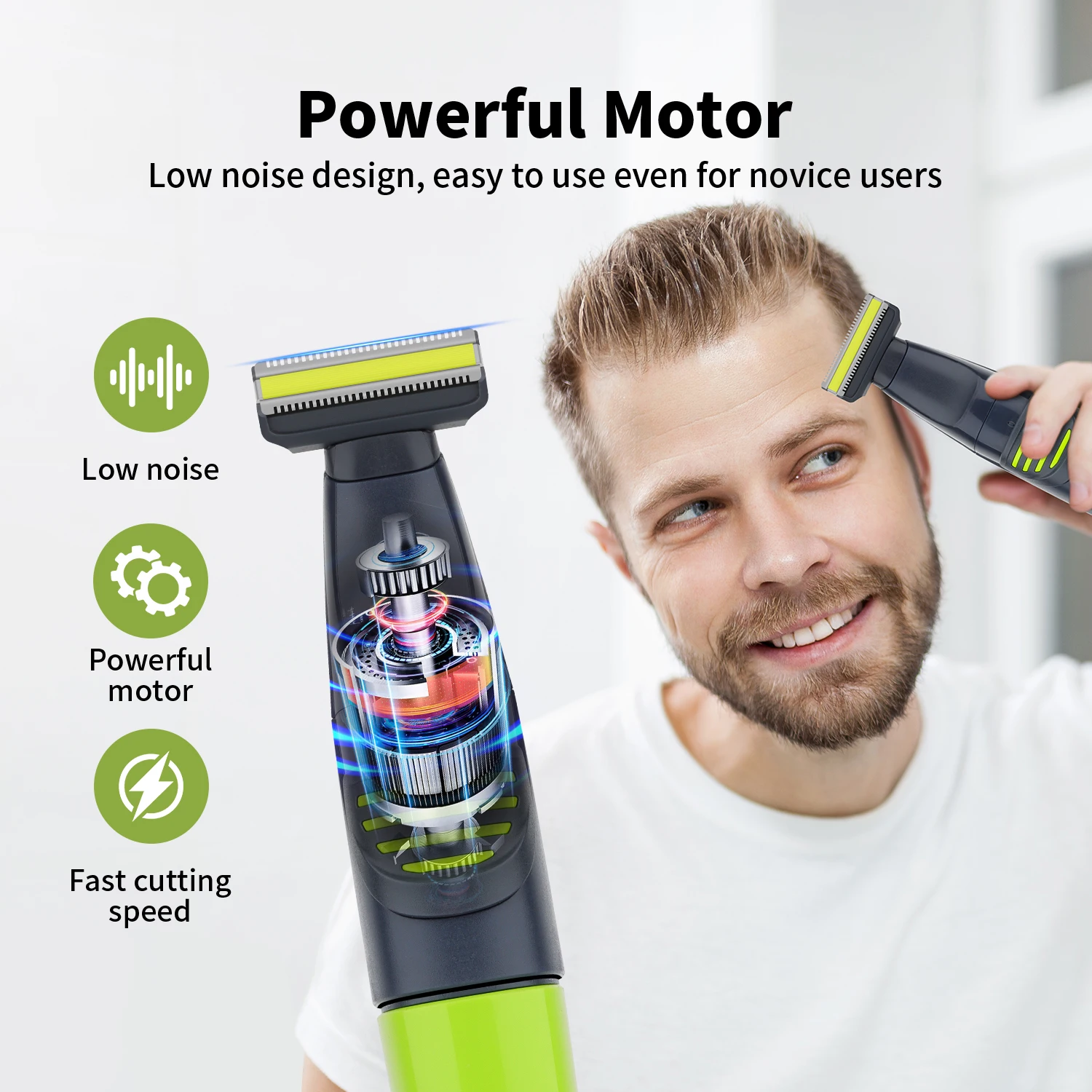 Washable Rechargeable Electric Shaver Beard Razor Body Trimmer Men Shaving Machine Hair Face Care Cleaning