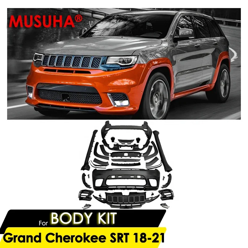

MUSUHA Srt Body Kit for Jeep Grand Cherokee Srt Body Kit 2014 2017 2019 2020 Front Bumper for Jeep Grand Cherokee Srt Body Kit