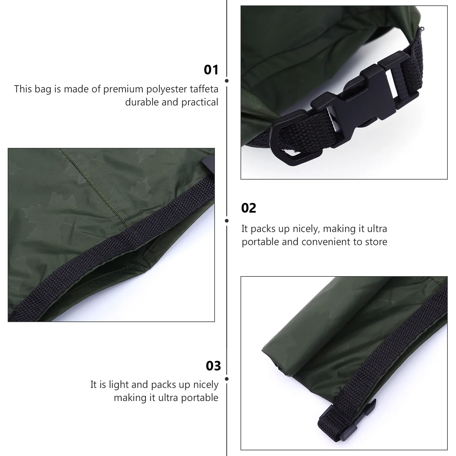 70L حقيبة سباحة مقاومة للماء طوي المحمولة كيس التخزين لقوارب الكاياك الشاطئ في الهواء الطلق الغوص تجمع التخييم الصيد كيس جاف #5