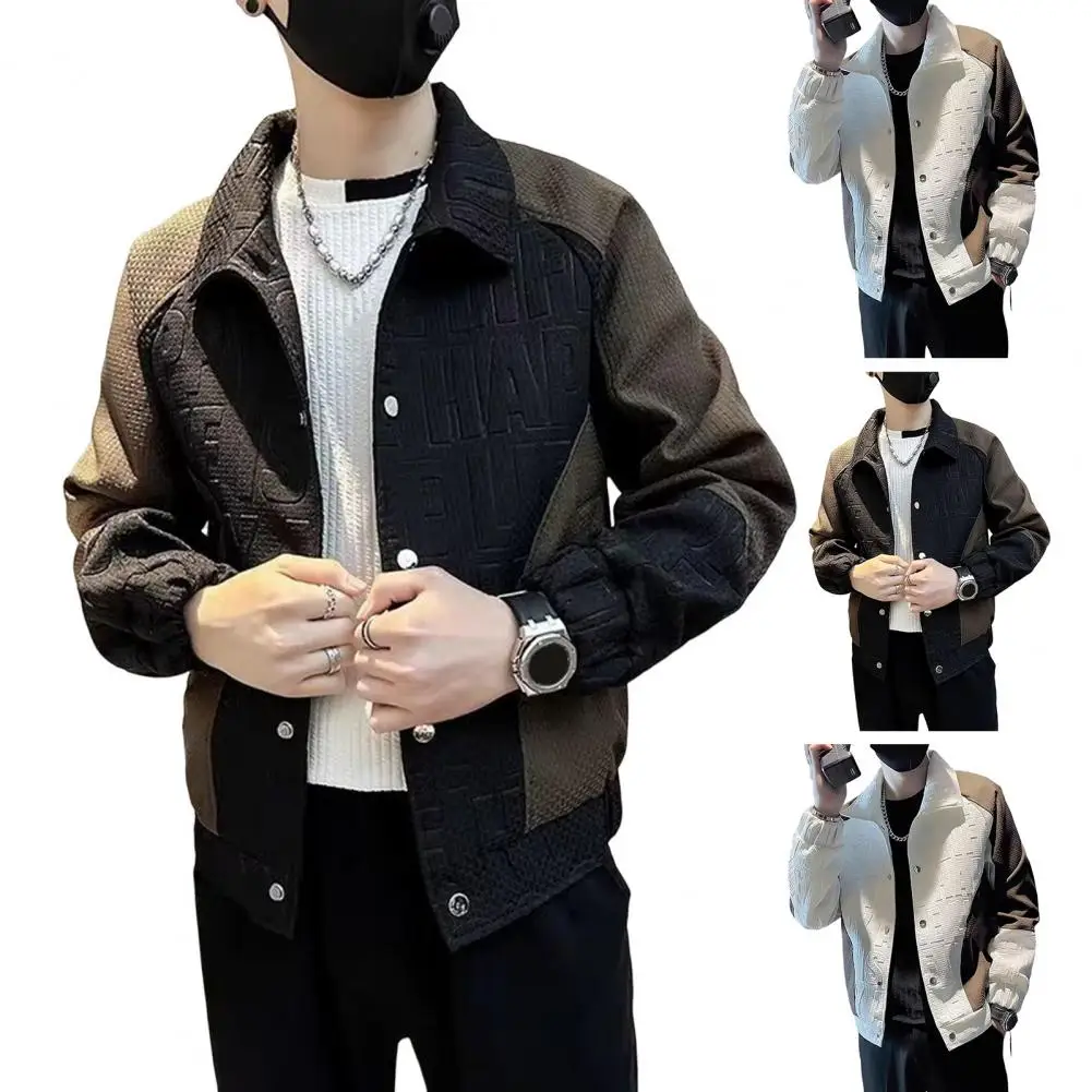 

New Spring Autumn Fashion Trends Advanced Handsome Colored Coat Jacket Casual and Versatile Design Men's Jacket