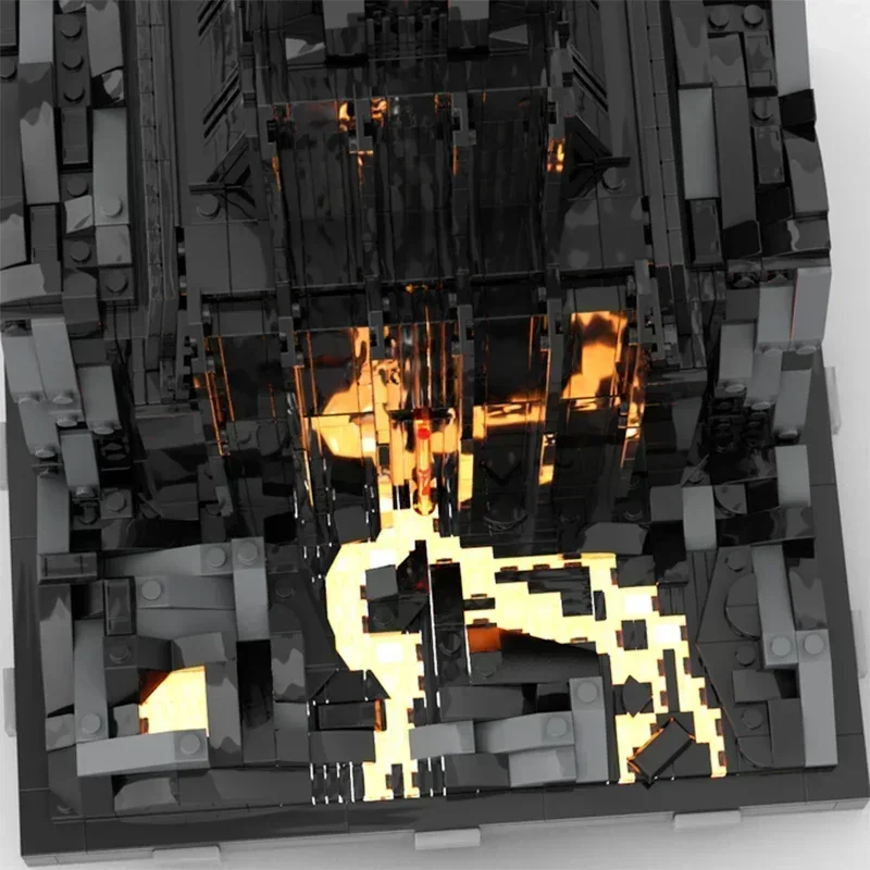 Moc قوالب بناء الفيلم الدائري الشهير القلعة العسكرية السوداء التكنولوجيا وحدات كتل هدايا عيد الميلاد اللعب لتقوم بها بنفسك مجموعات الجمعية