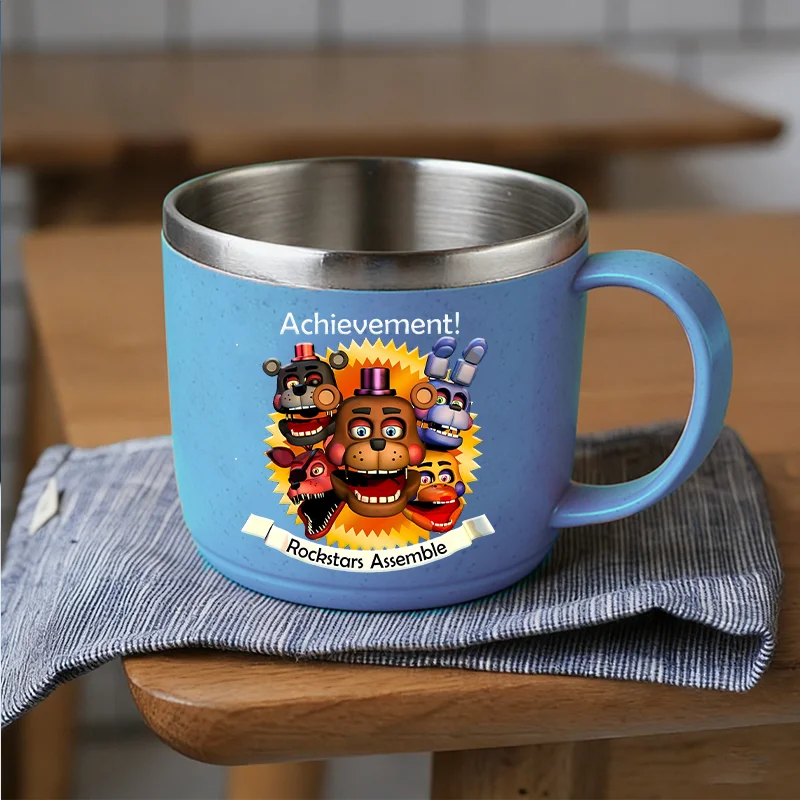 

Пять ночей в Фредди, бутылка для воды из нержавеющей стали для мужчин и женщин, чашки для зубной щетки с буквами из мультфильма, домашняя простая модная чашка для воды, подарок