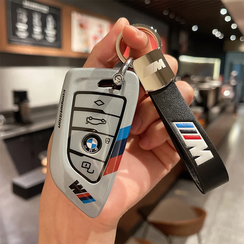 Car Key Case Cover For BMW 1 2 3 5 6 7 8 Series X1 X2 X3 X4 X5 X6 X7 Z4 3 4 Buttons Auto Remote Shell Protect Accessaries