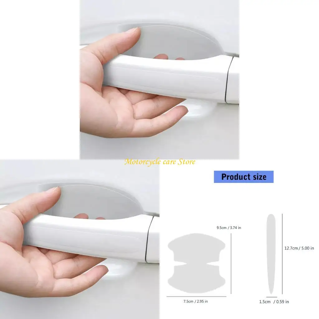 

U75F 8PCS Car Door Handle Protector Protective Film Scratch Resistance Paint Guard For Vehicles Easy Installation