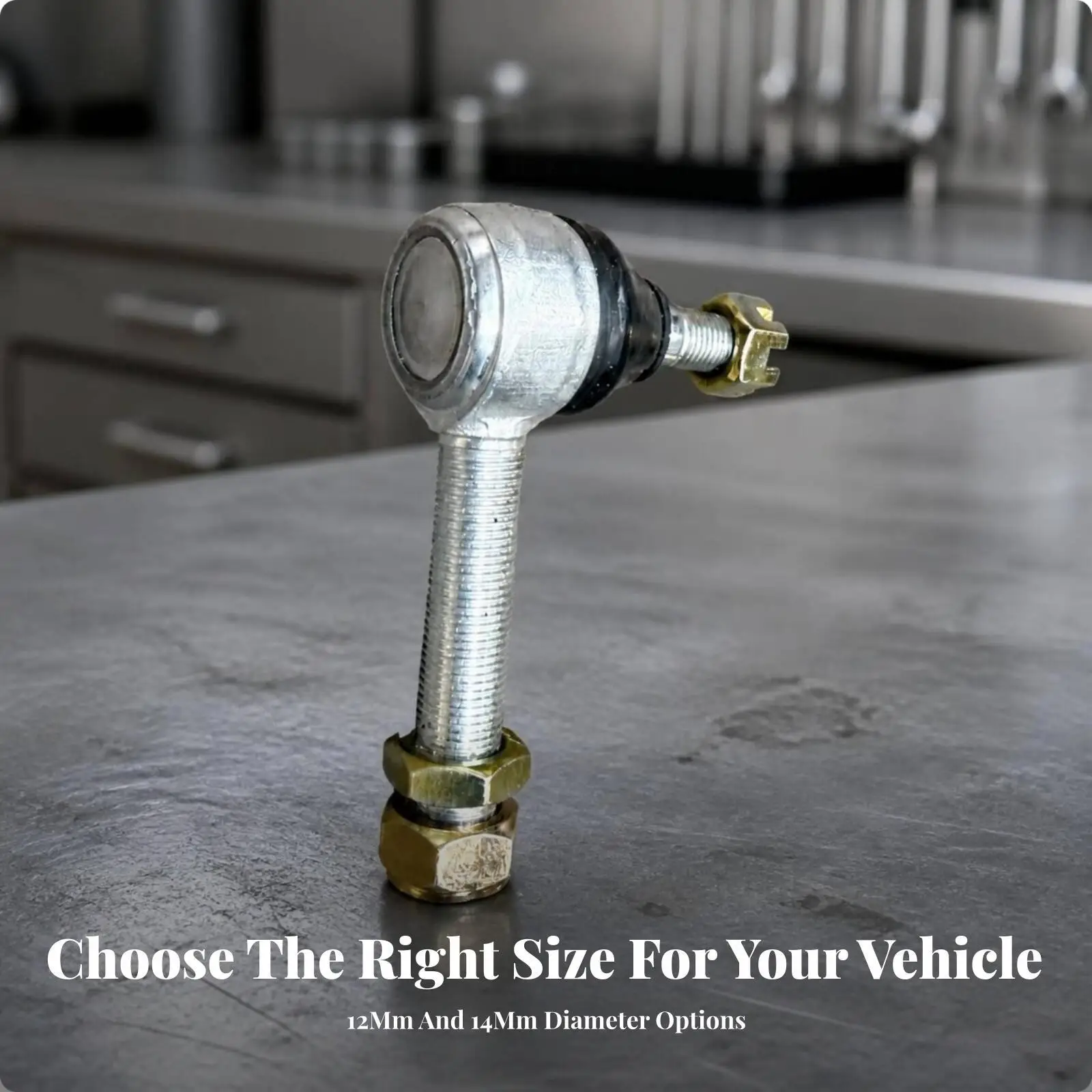 Linkage Component Compact Step Ball Joint with Lock Nut Ball Joint with Dust Boot Heavy-Duty for Mechanics, Chassis Setup