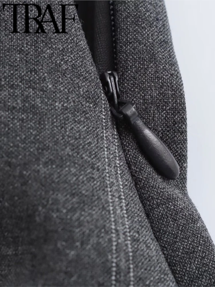 TRAF ROBE Y2K 2025 Estate elegante giacca sportiva stile gilet senza maniche bottoni scollo a V abito canotta sottile pieghettato mini abito corto estremo